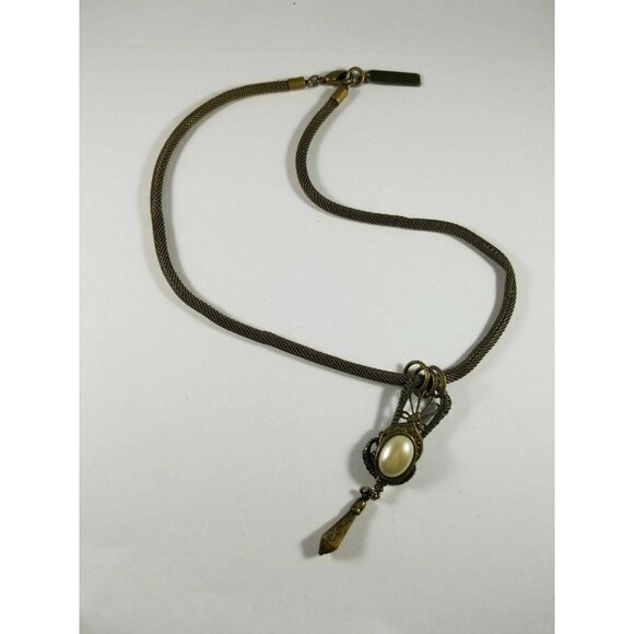 Jan Michaels San Francisco Brass Snake Necklace Charm - Picture 1 of 5